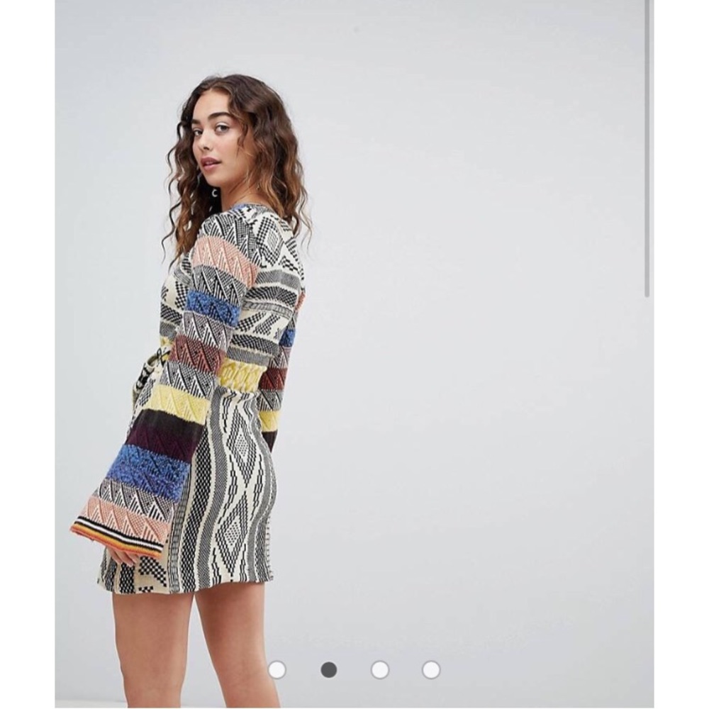 Free People Patchwork Sweater Mini Dress - Picture 5 of 10